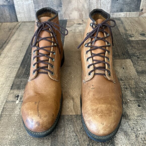 Chippewa Vintage Steel Toe Ankle Brown Work Boots Mens 12 - Picture 10 of 12